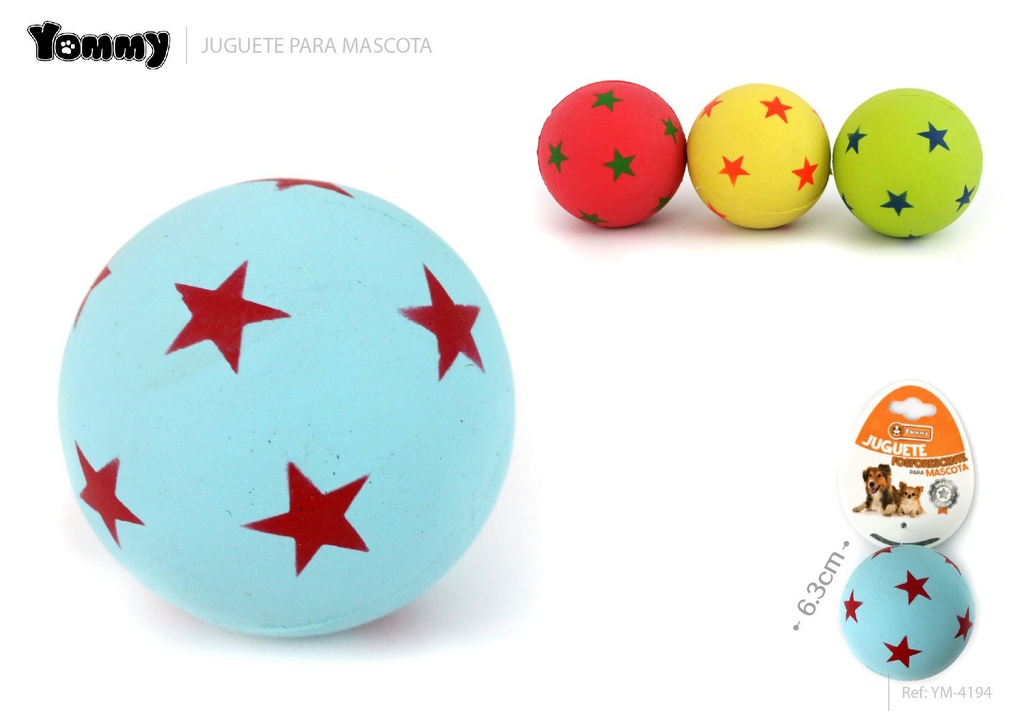 Juguete Pelota 6.3CM - Pelota de goma para mascotas