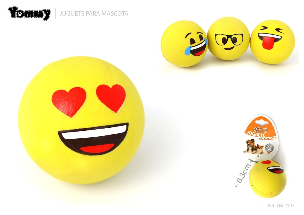 Juguete pelota de goma espuma 6.3cm para mascotas