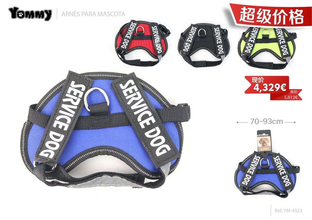 Arnés para perro XL 70-93 cm - Ropa para mascotas