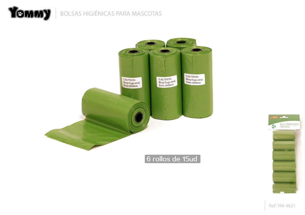 Bolsa biodegradable con aroma y grosor 6*15 - Bolsas para excrementos