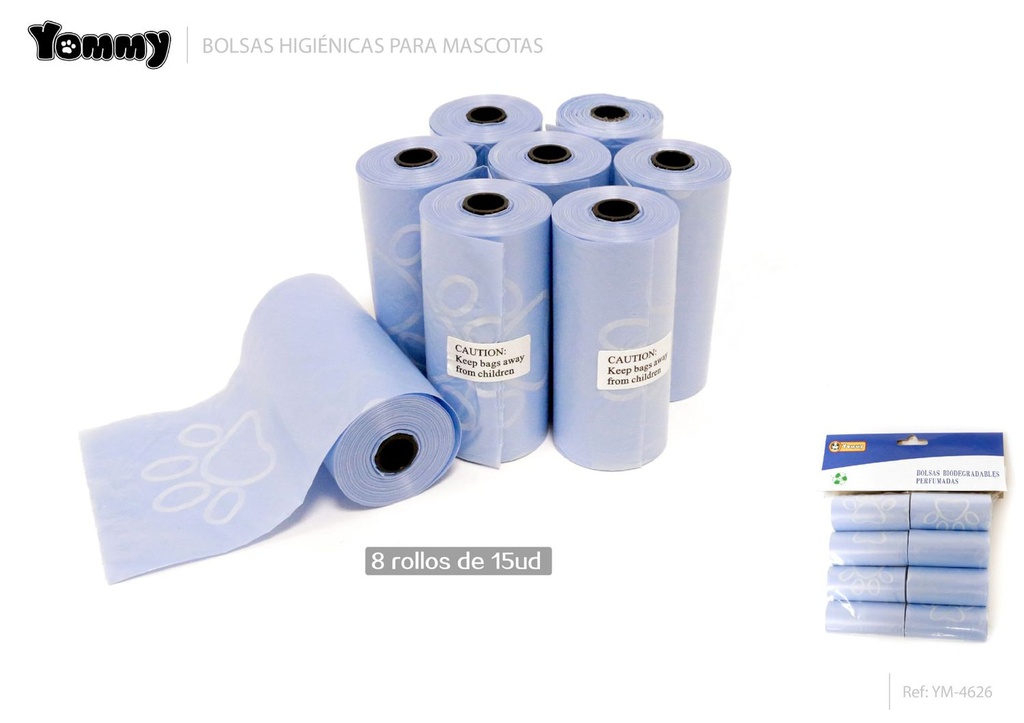 Bolsa de excrementos biodegradable con aroma C 8*15 - Accesorios para mascotas