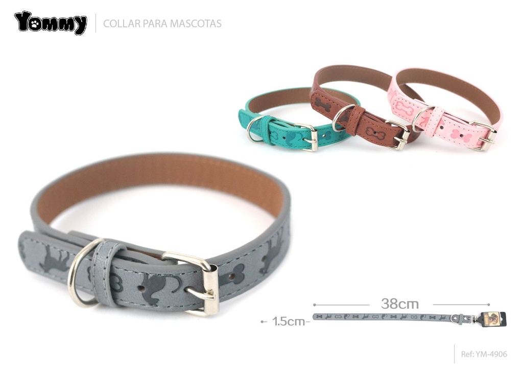 Collar PU con forma de animal 1.5 x 38 cm - Accesorios para mascotas
