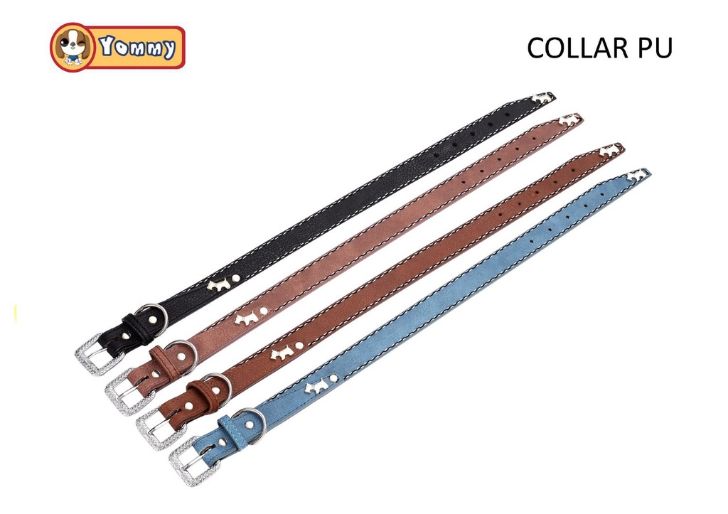 Collar PU natural de alta calidad 2.5*56 cm - Collares para mascotas