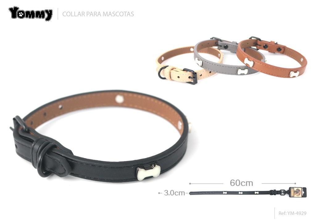 Collar PU de 3.0 cm - Accesorios para mascotas