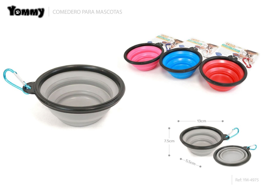 Bol de Perro Plegable TPR 13*7.5*5.5cm - Accesorios para mascotas