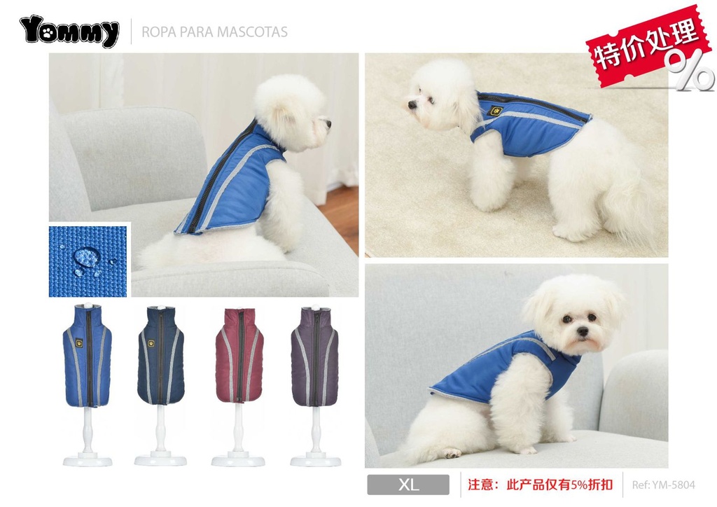 Ropa anorak con cuello XL - Ropa para mascotas