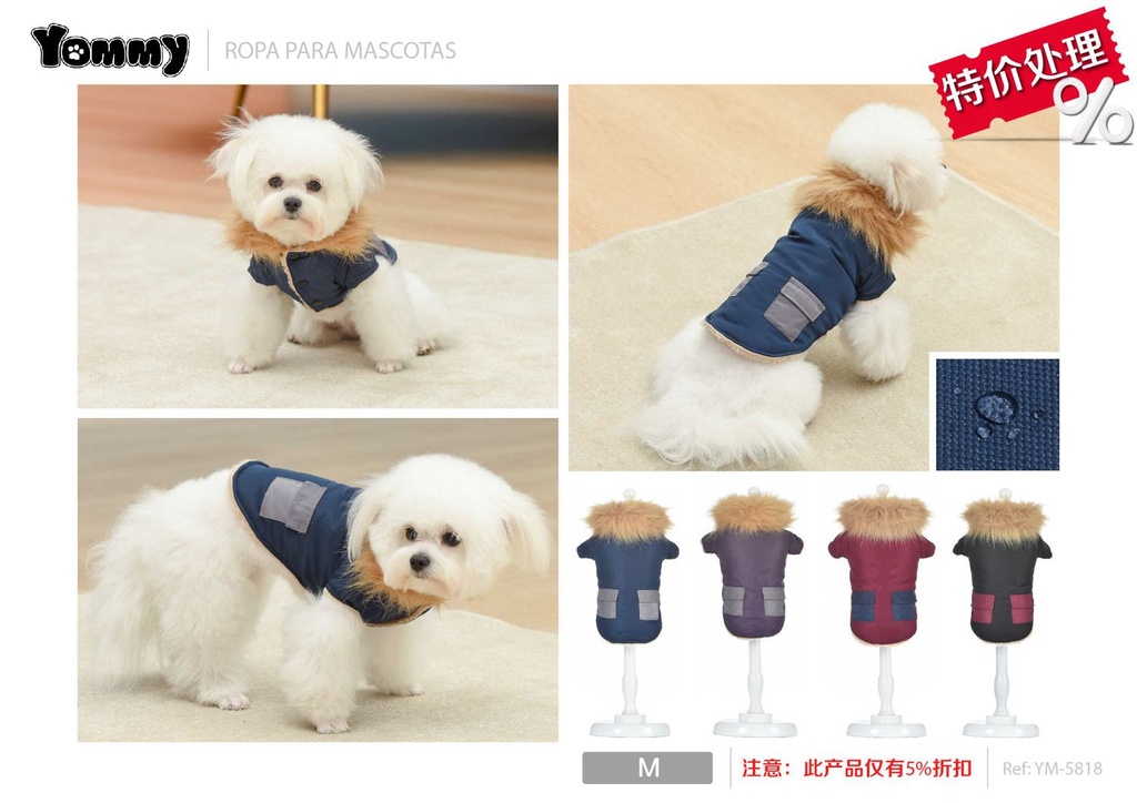 Ropa anorak para perro L - Ropa para mascotas