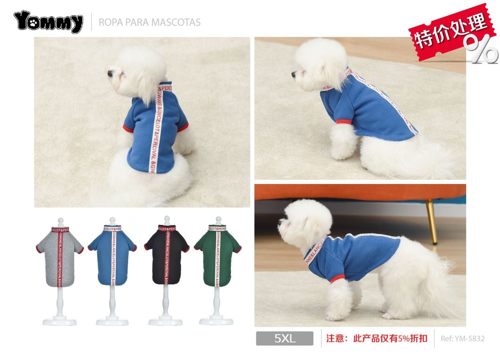 Sudadera para perro 5XL - Ropa para mascotas