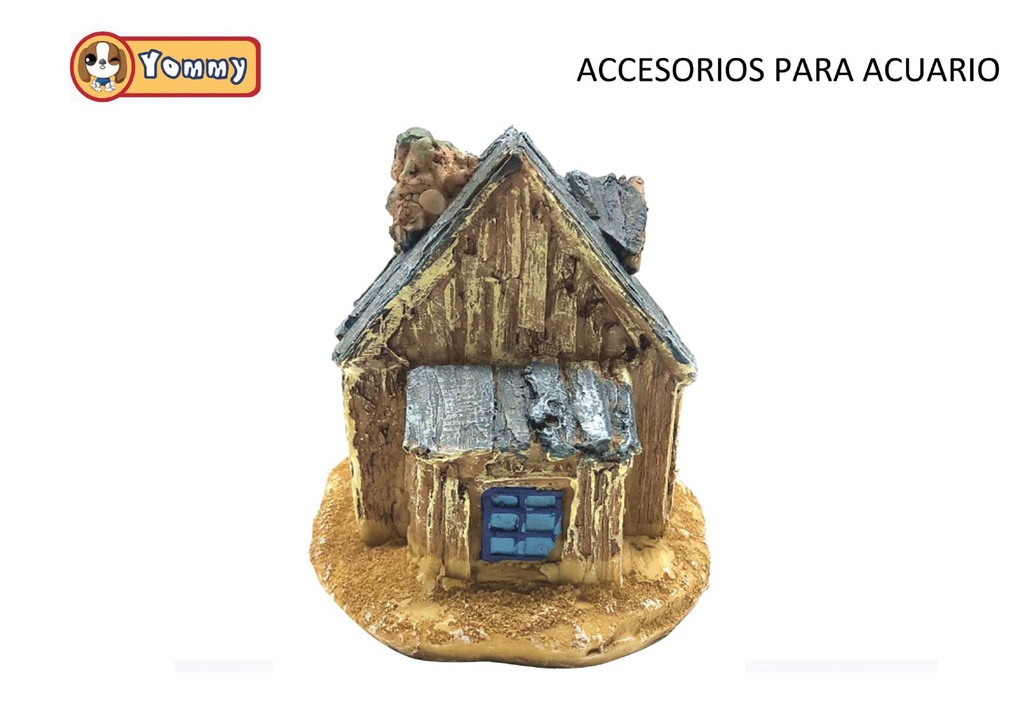 Accesorios para acuario casa de resina 9.5x11x10 cm - Decoraciones para acuarios