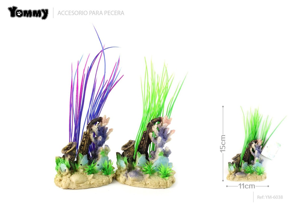 Adorno acuático 11*8*15 cm - Decoraciones de acuarios
