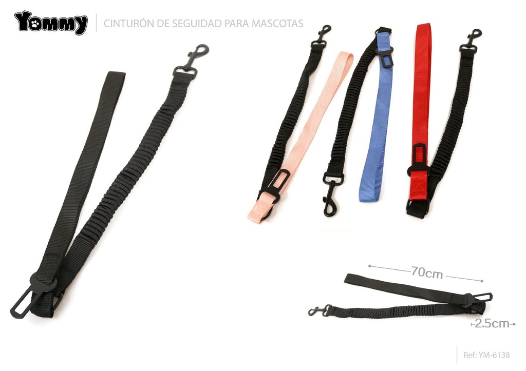 Engancho de seguridad para mascotas 2.5cm - Accesorio para vehículos