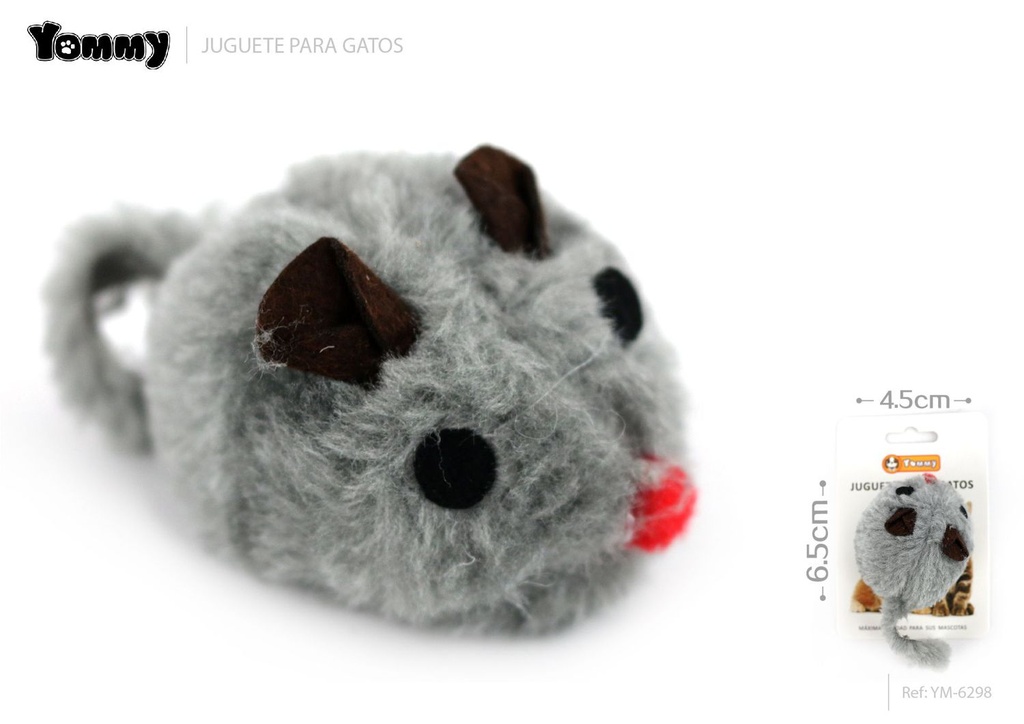 Ratón de peluche vibrador de 6.5*4.5cm para gatos - Juguete eléctrico