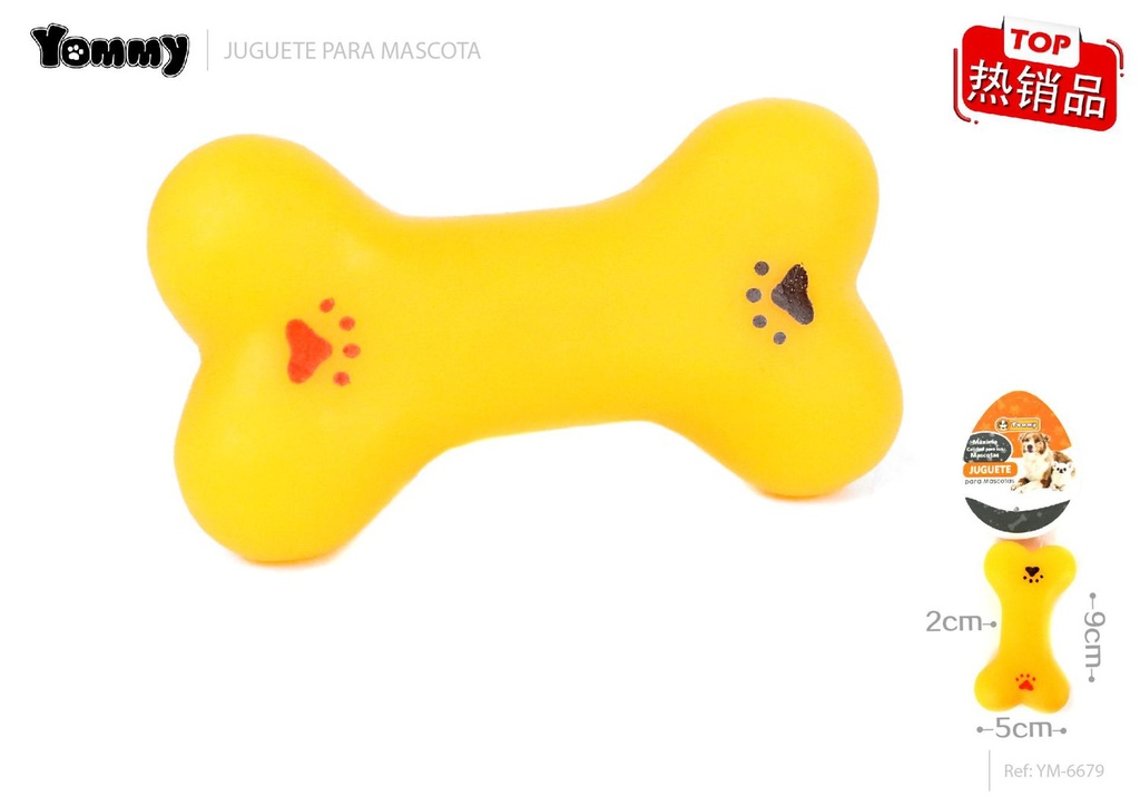Juguete de goma para mascotas 9x5x2 cm - Juguete resistente y divertido
