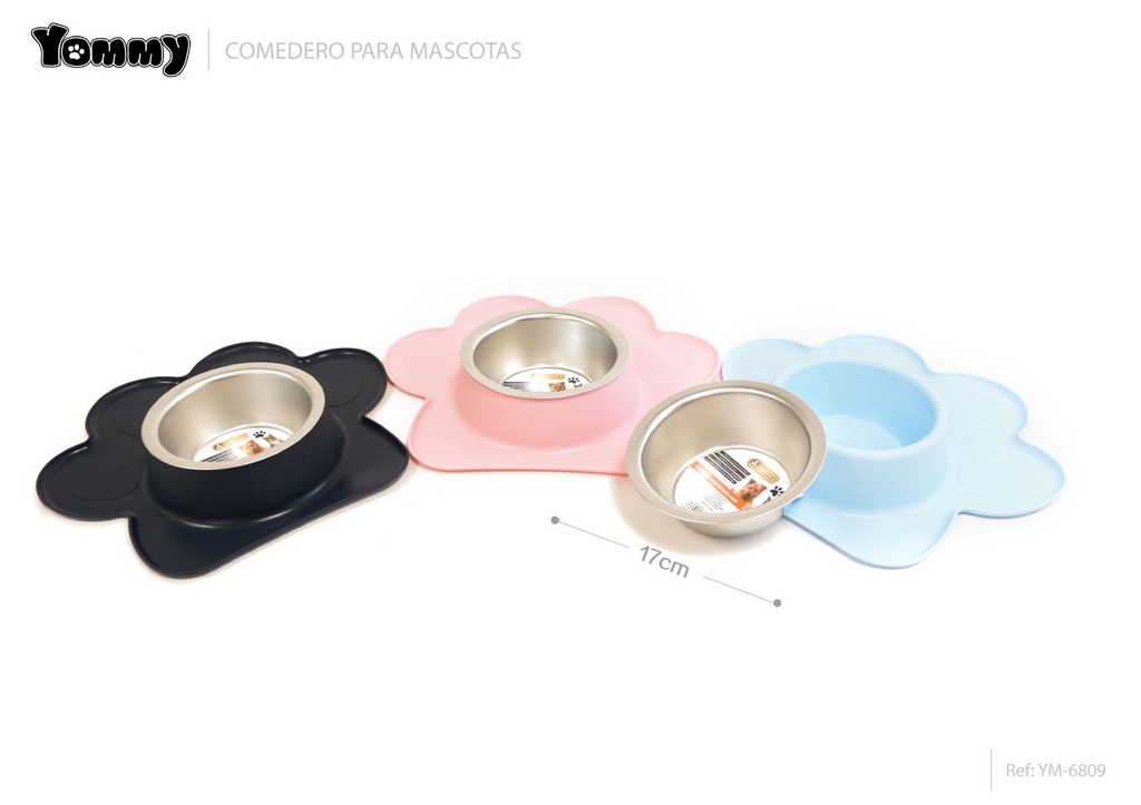 Comedero para mascotas con huella de silicona 17 cm - Accesorios para mascotas