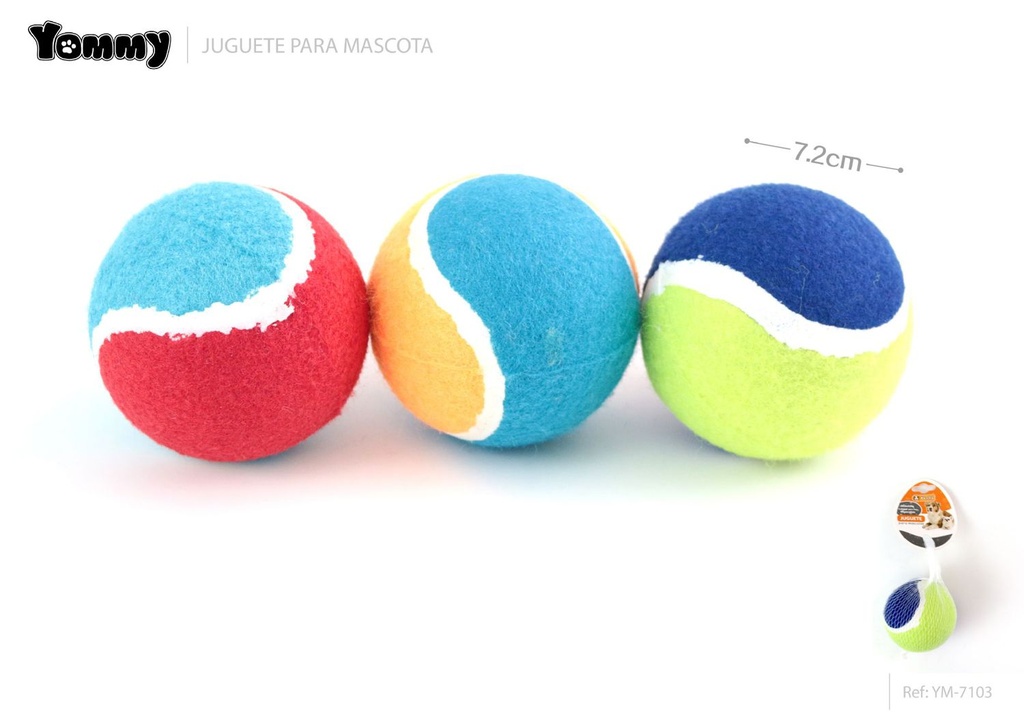 Bola de tenis A clasificada de 7.2 cm (unidad) - Juguetes para mascotas