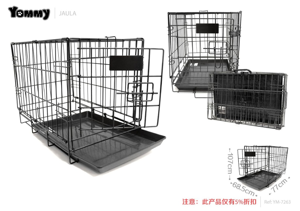 Transportín para mascotas de 107*68.5*77cm - Jaula para mascotas
