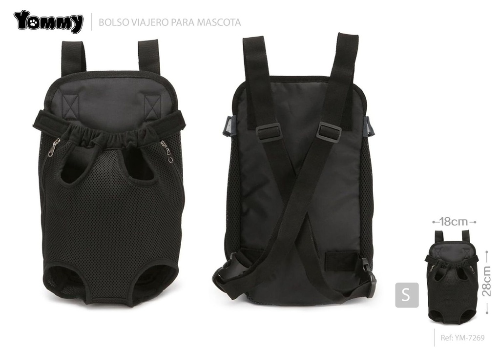 Bolso viaje para mascotas S 28*18cm - Accesorios para mascotas