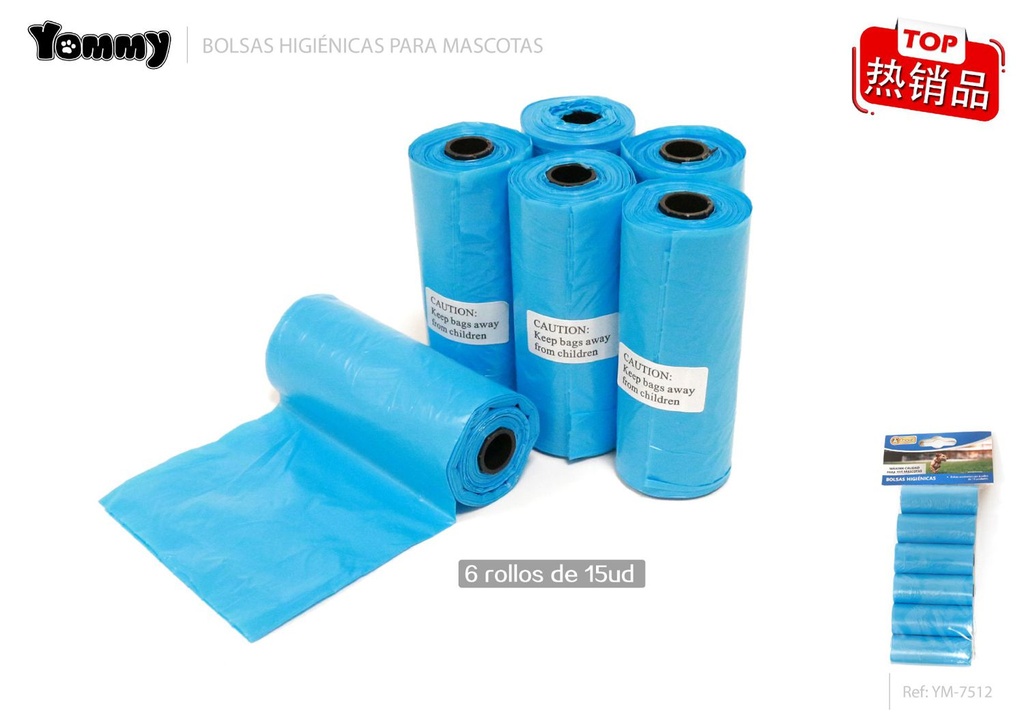 Bolsitas higiénicas para mascotas 6x15 - Desechables y artículos de limpieza para mascotas