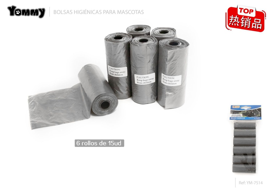 Bolsitas higiénicas para mascotas 6x15 - Desechables y artículos de limpieza para mascotas