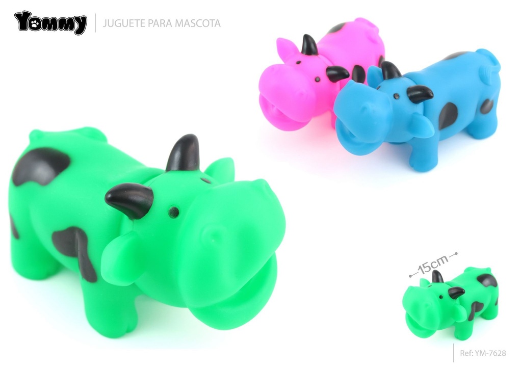Juguete para mascotas vaca pequeña 15cm