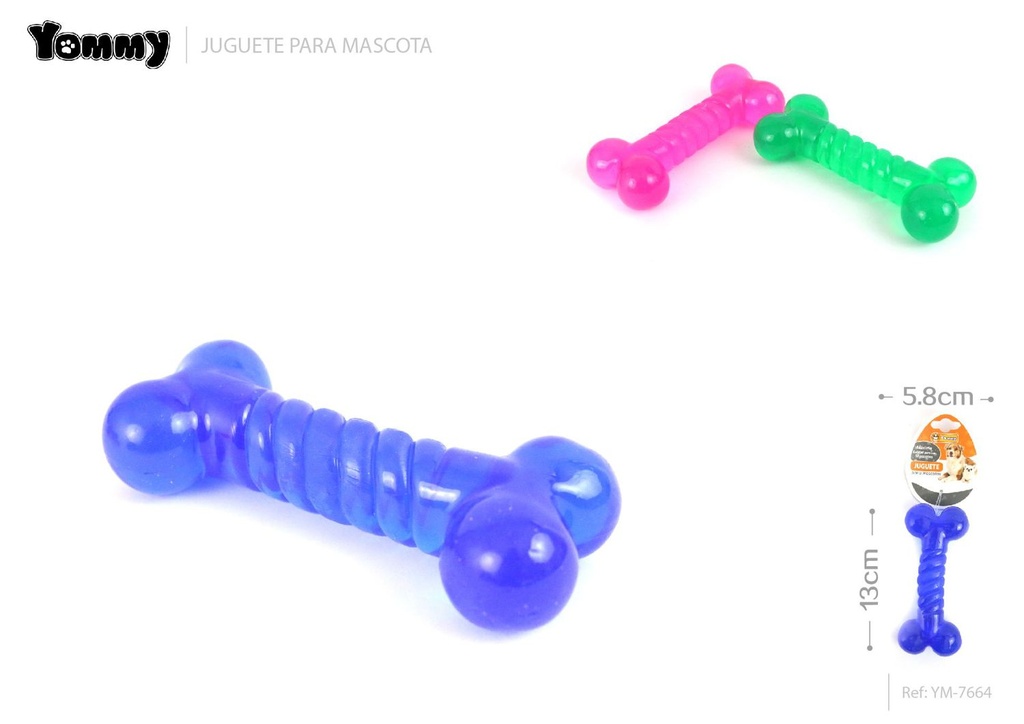 Juguete para mascotas de TPR 13x5.8cm para perros