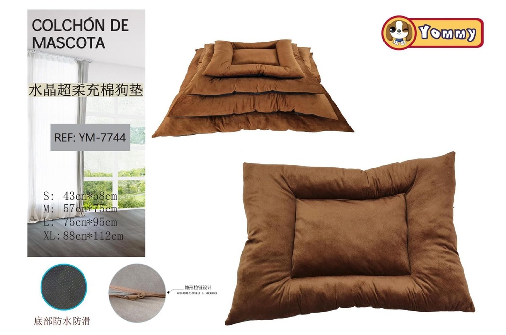 Cuna para perro 4 piezas marrón YD-77440 para mascotas