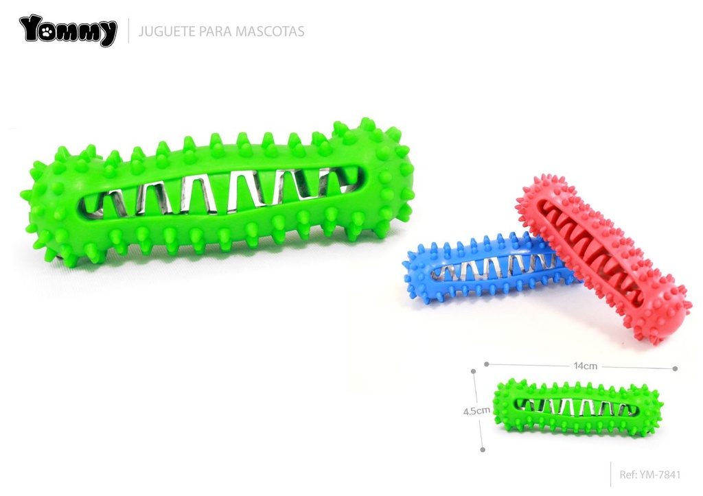 Juguete de goma palo 14x4.5x4.5cm para mascotas