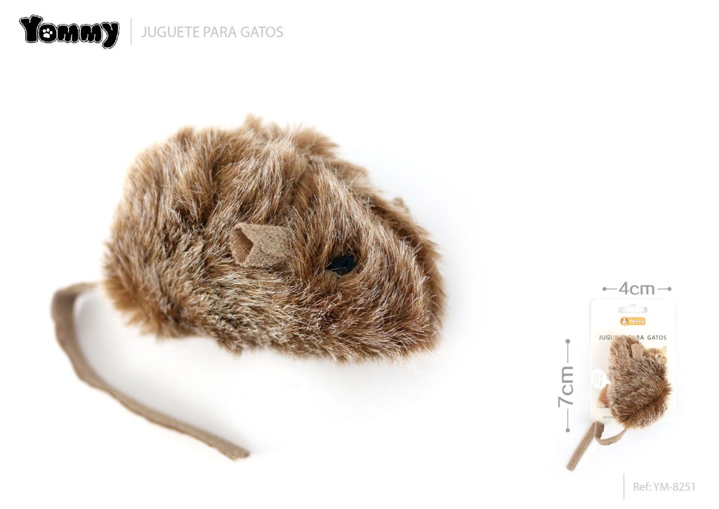 Rata marrón vocal 7*4CM - Juguetes para gatos