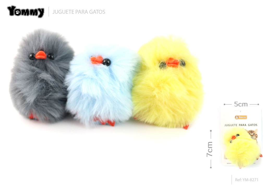Juguete para mascotas gallina 7x5cm para entretenimiento de mascotas