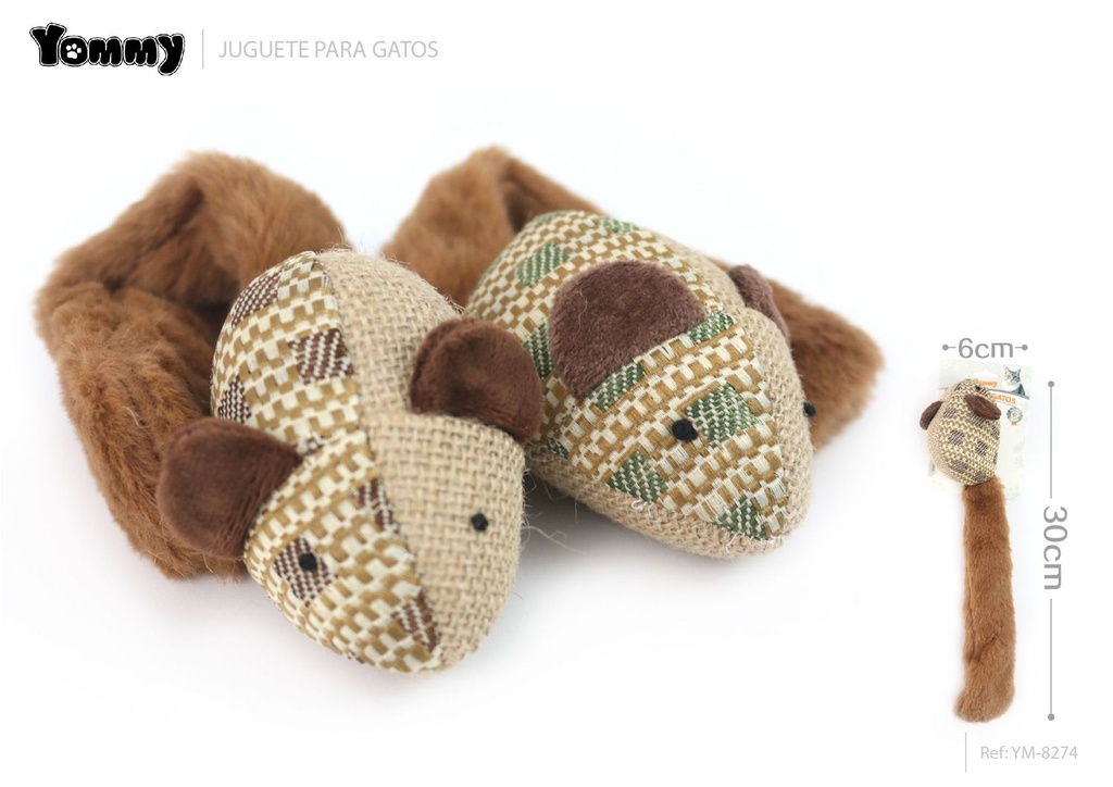 Juguete de peluche ratón 30*6 cm - Juguetes para gatos