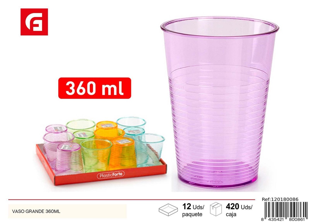 Vaso grande 360 ml - Utensilios de cocina