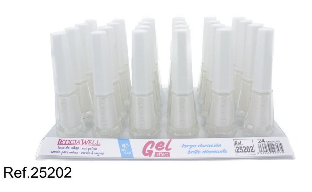 Laca de uñas efecto gel blanco (24 unidades) - Cosméticos