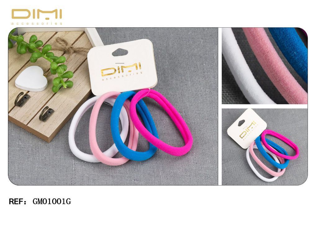 Pack de 4 gomas de 10 cm - 24 unidades - Gomas básicas para cabello
