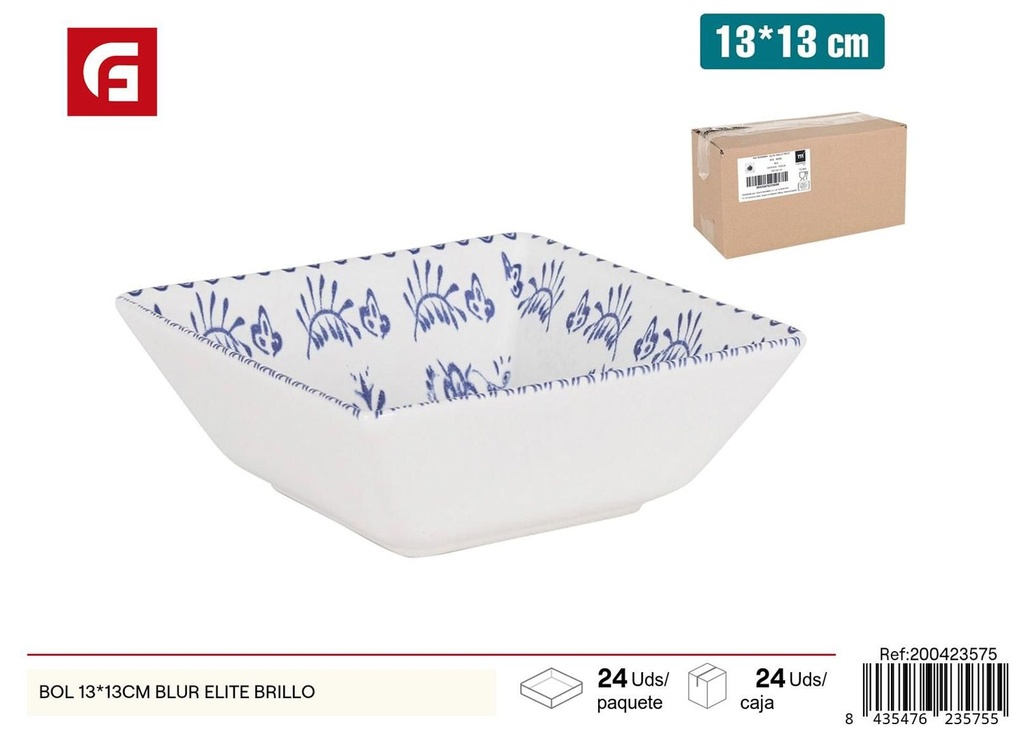 Plato decorativo de vidrio 13*13cm - Vajilla decorativa