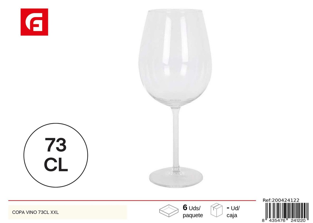 Copa de vino 73cl XXL - Cristalería y vajilla