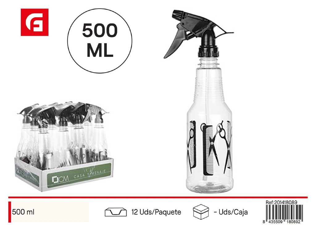 Pulverizador 500ml para peluquería - Accesorios de limpieza