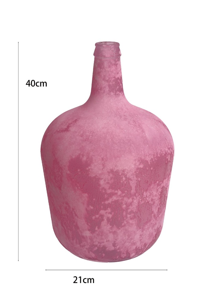 Garrafa envejecida rosa 10L - Decoración de flores