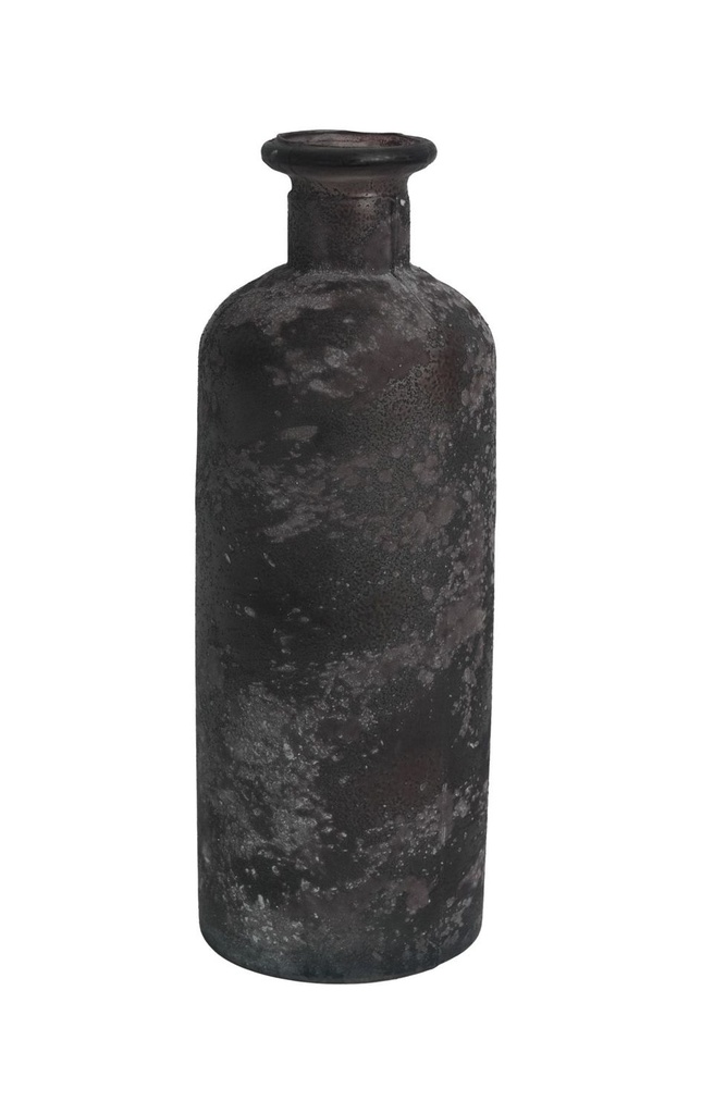 Botella decorativa rayada cobre oxidado para decoración del hogar