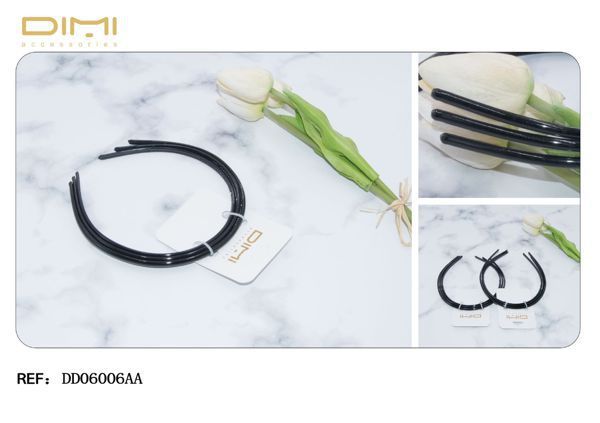 Pack de 3 diademas negras 5cm 12/U - Accesorios para el cabello