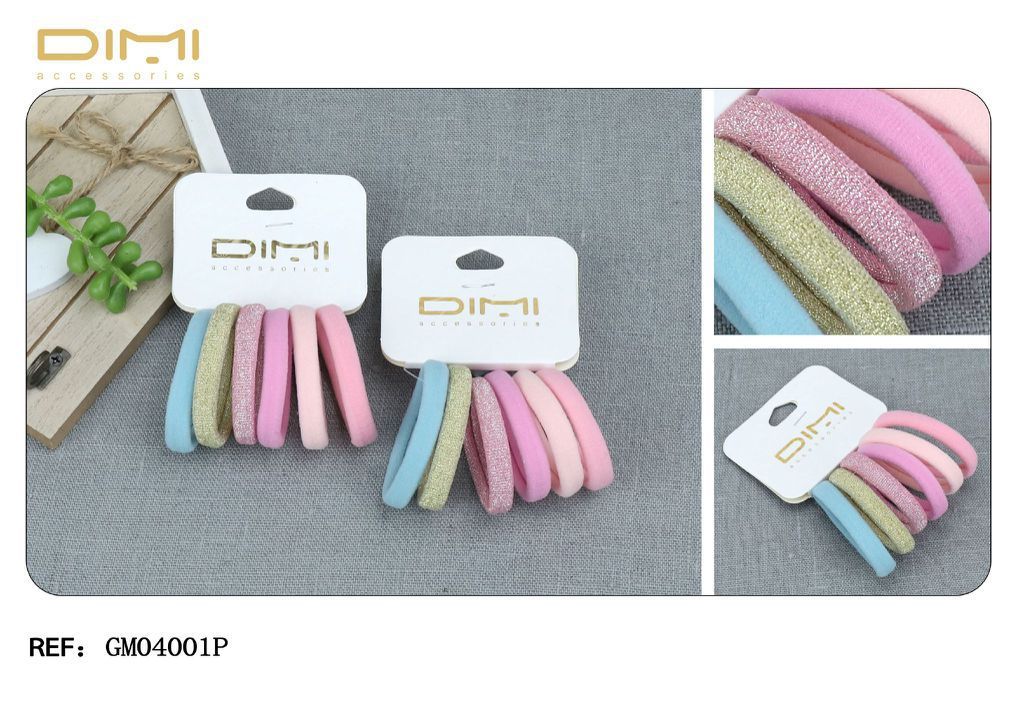 Pack de 6 gomas de 10 cm - 24 unidades - Gomas básicas para cabello