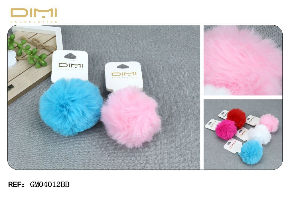 Coletero pompom 8cm 24/U GM04012BB DM - Accesorios para el cabello