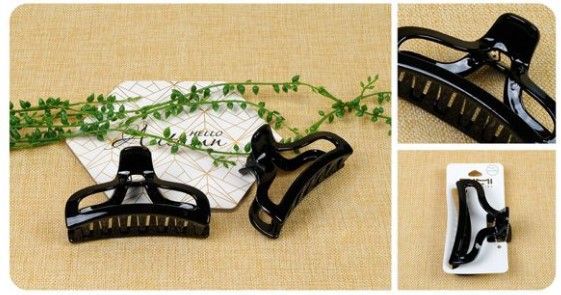 Pinza negra 8 cm 12/u - Accesorios de cabello