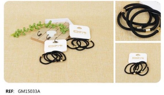 Gomas 4u negro (7 cm) (24/u) GM15033A - Accesorios para el cabello