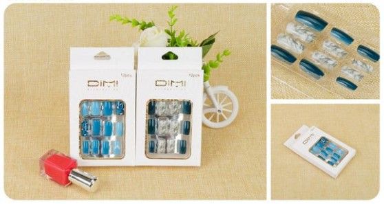 Uñas postizas autoadhesivas - 12 unidades (AU04116-4 DM)