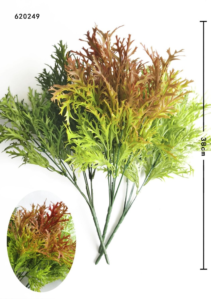 Ramillete de flores artificiales con spray de hierba 5 cabezas