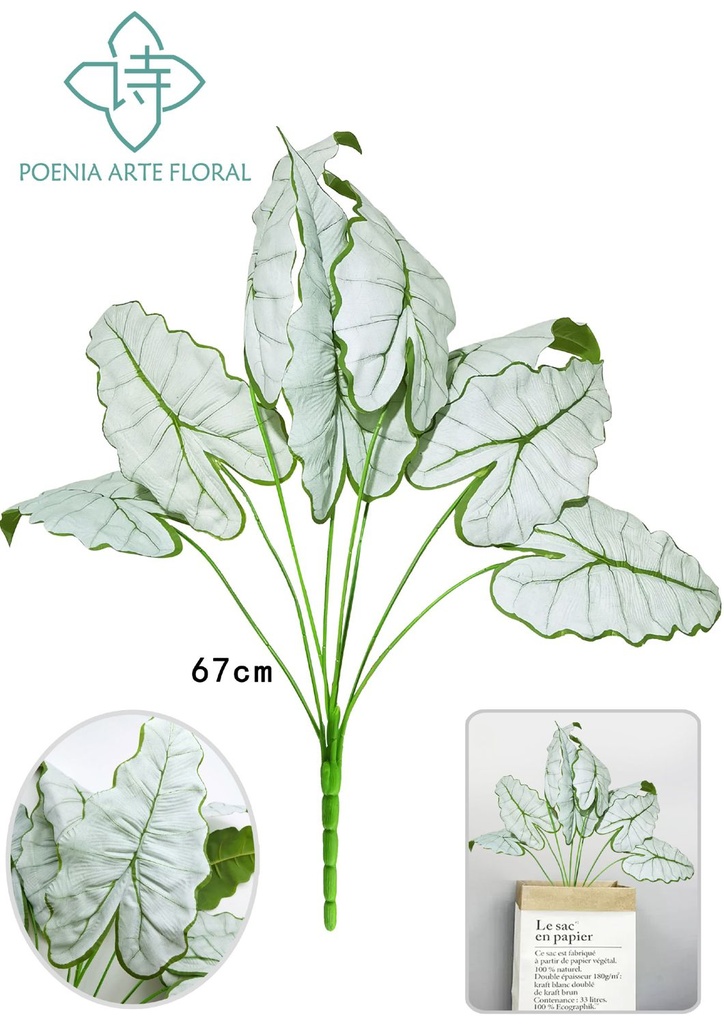 Arreglo de hojas de hadas de 8 ramas - Decoración floral