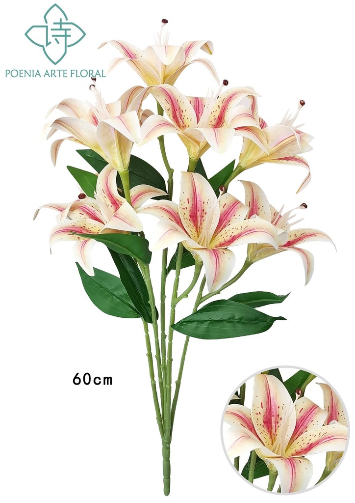 Ramo de lirio artificial 9 cabezas para decoración