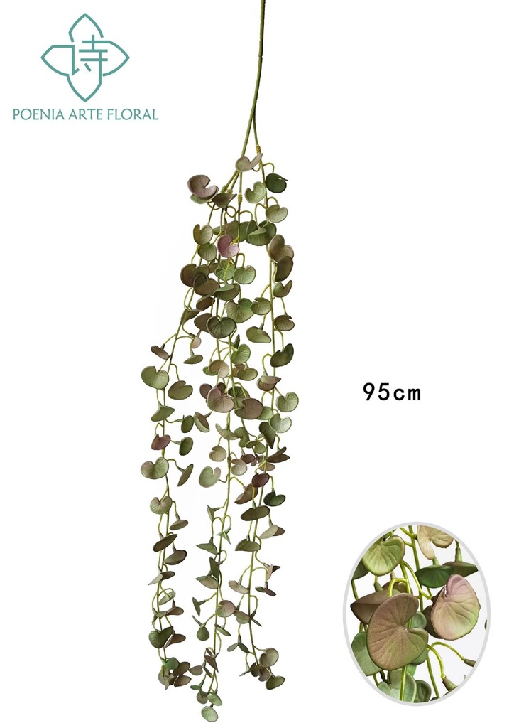 Ramo de dinero rojo colgante de 90cm - Decoración floral