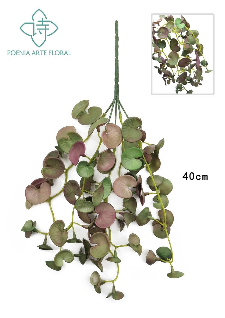 Planta artificial colgante 40cm para decoración interior