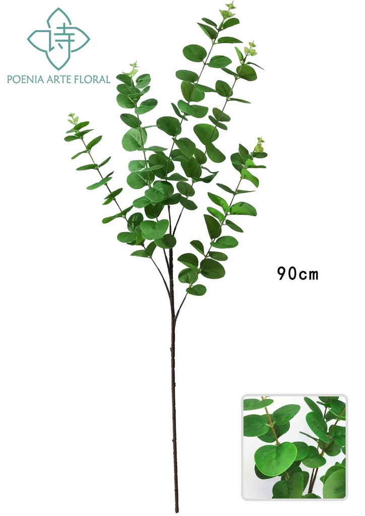 Planta artificial de eucalipto 5 ramas 85cm para decoración
